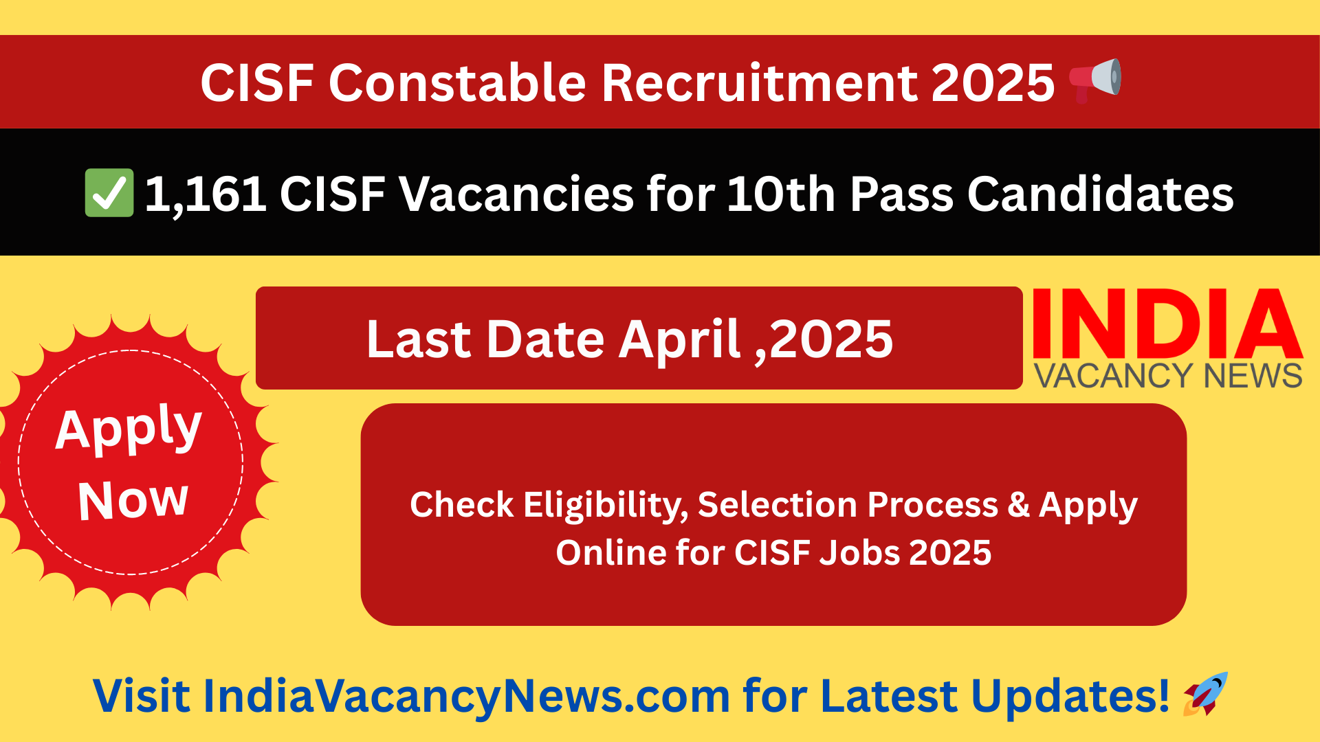 CISF Constable Recruitment 2025