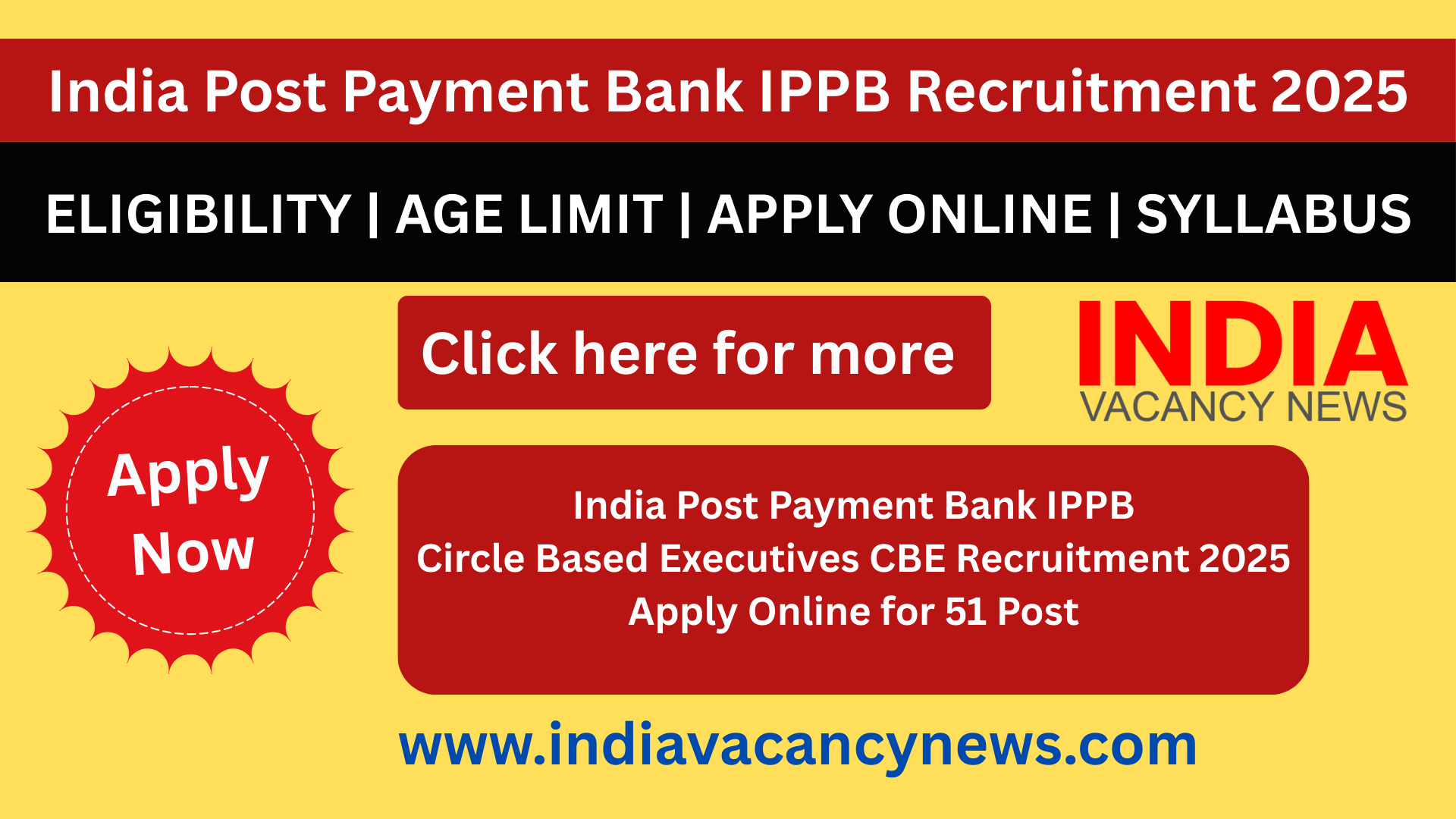 India Post Payment Bank IPPB Executive Recruitment 2025