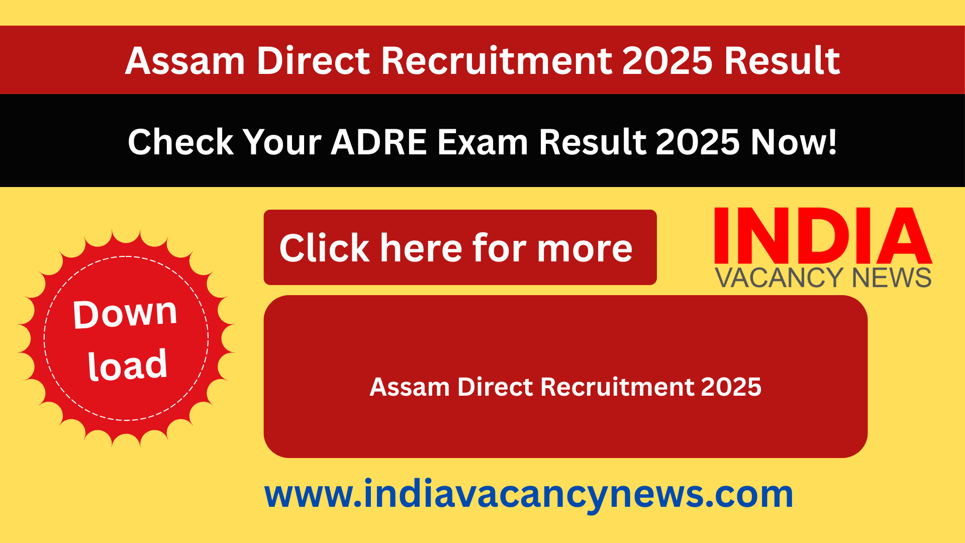 Assam Direct Recruitment 2025 Result